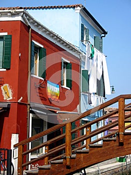 Colorful houses Burano Venice