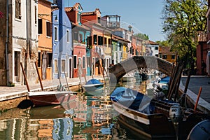 Colorful houses in Burano, Venice, Italy