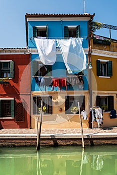 Colorful houses in Burano, Venice, Italy