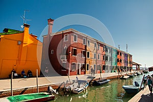 Colorful houses in Burano, Venice, Italy