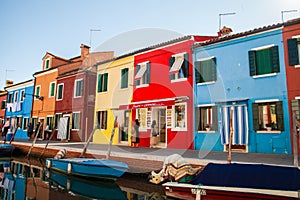 Colorful houses in Burano, Venice, Italy