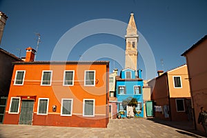 Colorful houses in Burano, Venice, Italy