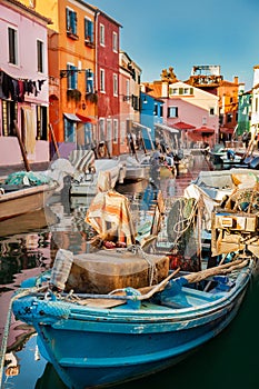 Colorful houses in Burano, Venice, Italy