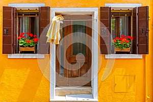 Colorful houses on the Burano, Venice, Italy