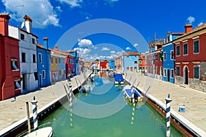 Colorful houses in Burano. Venice, Italy