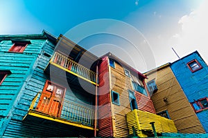 Colorful houses on Caminito street in La Boca neighborhood, Buenos Aires