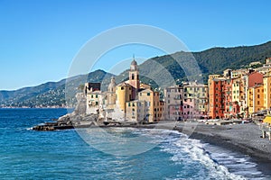Colorful houses in Camogli, Italy