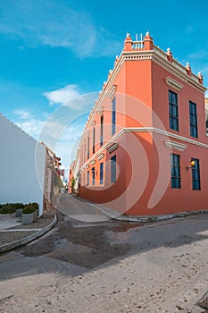 The colorful houses in Cartagena, Colombia