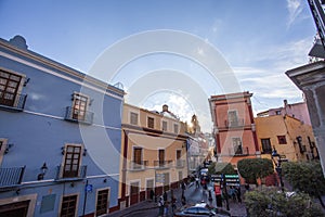 Colorful houses in the center of Guanajuato - Mexico