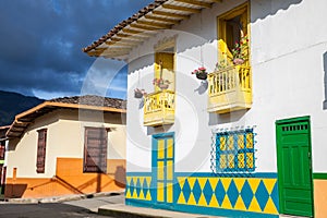 Colorful houses in Jardin, Antoquia, Colombia