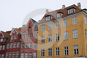 Colorful houses in Copenhagen