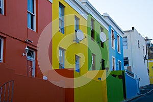 Colorful houses in famous bo-kaap district of cape town