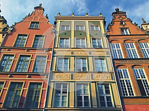 Colorful Houses of Gdansk Dluga Street Poland