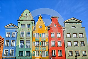Colorful houses in Gdansk photo