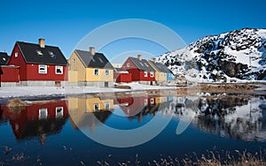 Colorful houses in Greenland