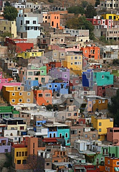 Colorful houses in Guanajuato photo