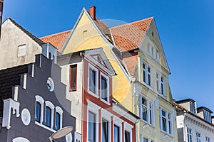 Colorful houses in the historic center of Flensburg