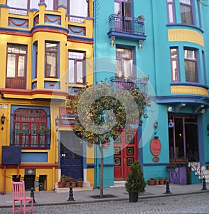 Colorful houses, Istanbul. photo