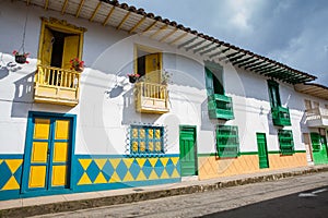 Colorful houses in Jardin, Antoquia, Colombia