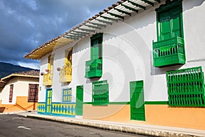 Colorful houses in Jardin, Antoquia, Colombia