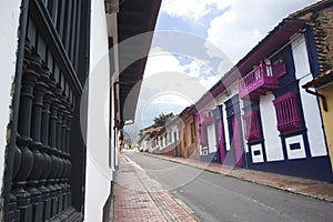 Colorful houses at La Candelaria in BogotÃÂ¡ photo