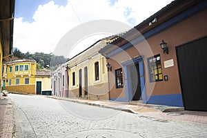 Colorful houses at La Candelaria in BogotÃÂ¡ photo