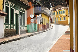 Colorful houses at La Candelaria in BogotÃÂ¡ photo