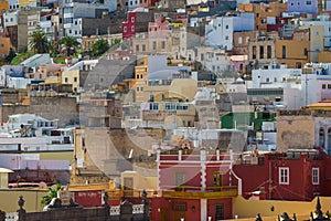 Colorful houses of Las Palmas, Gran Canaria, Spain