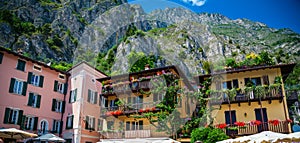 Colorful houses in Limone sul Garda