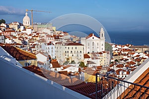 Colorful houses in Lisbon, Portugal