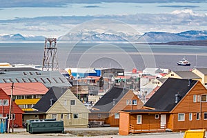 Colorful houses of Longyearbyen, Norway