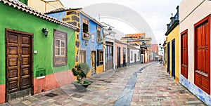 Traditional colorful streets of Los Llanos de Aridane photo