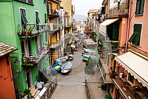 Colorful houses of Manarola Cinque Terre photo