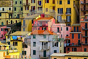 Colorful houses in Manarola, Cinque Terre - Italy