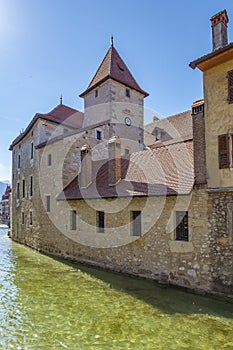 Colorful houses in medieval old city of Annecy