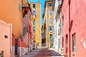 Colorful houses of Menton, France.