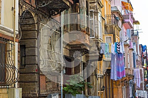 Colorful houses in old city Balat