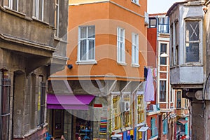 Colorful houses in old city Balat