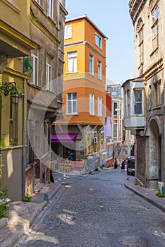 Colorful houses in old city Balat