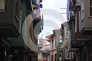 Colorful Houses in old city Balat. Istanbul, Turkey