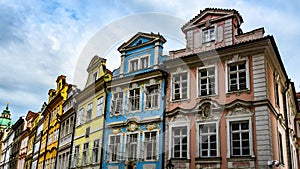 Colorful houses in Old Town in Prague, Czech Republic