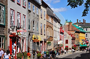 Colorful Houses on Rue Saint Louis, Quebec City