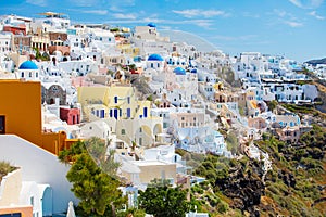 Colorful houses of Santorini, Greece