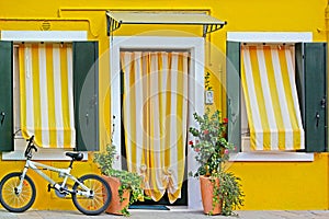 Colorful houses taken on Burano island