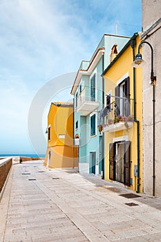 Colorful houses in Termoli, Italy