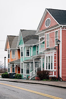 Colorful houses on 11th Street in Knoxville, Tennessee photo