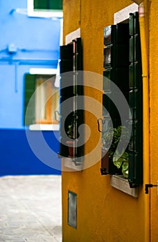 Colorful houses in Venice Italy