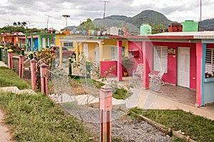 Colorful houses in Vinales Cuba