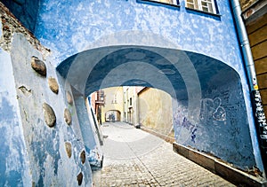 Colorful houses in Warsaw