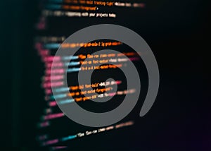Colorful HTML Code Snippet Programming Interface